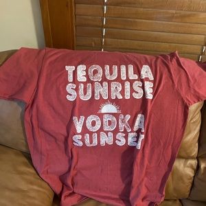 Graphic Tee Tequila Sunrise Vodka Sunset